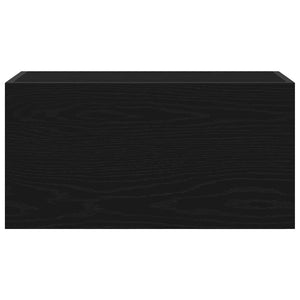 ντουλάπι τοίχου μπάνιου μαύρο 60x25x30 cm κατασκευασμένο ξύλο