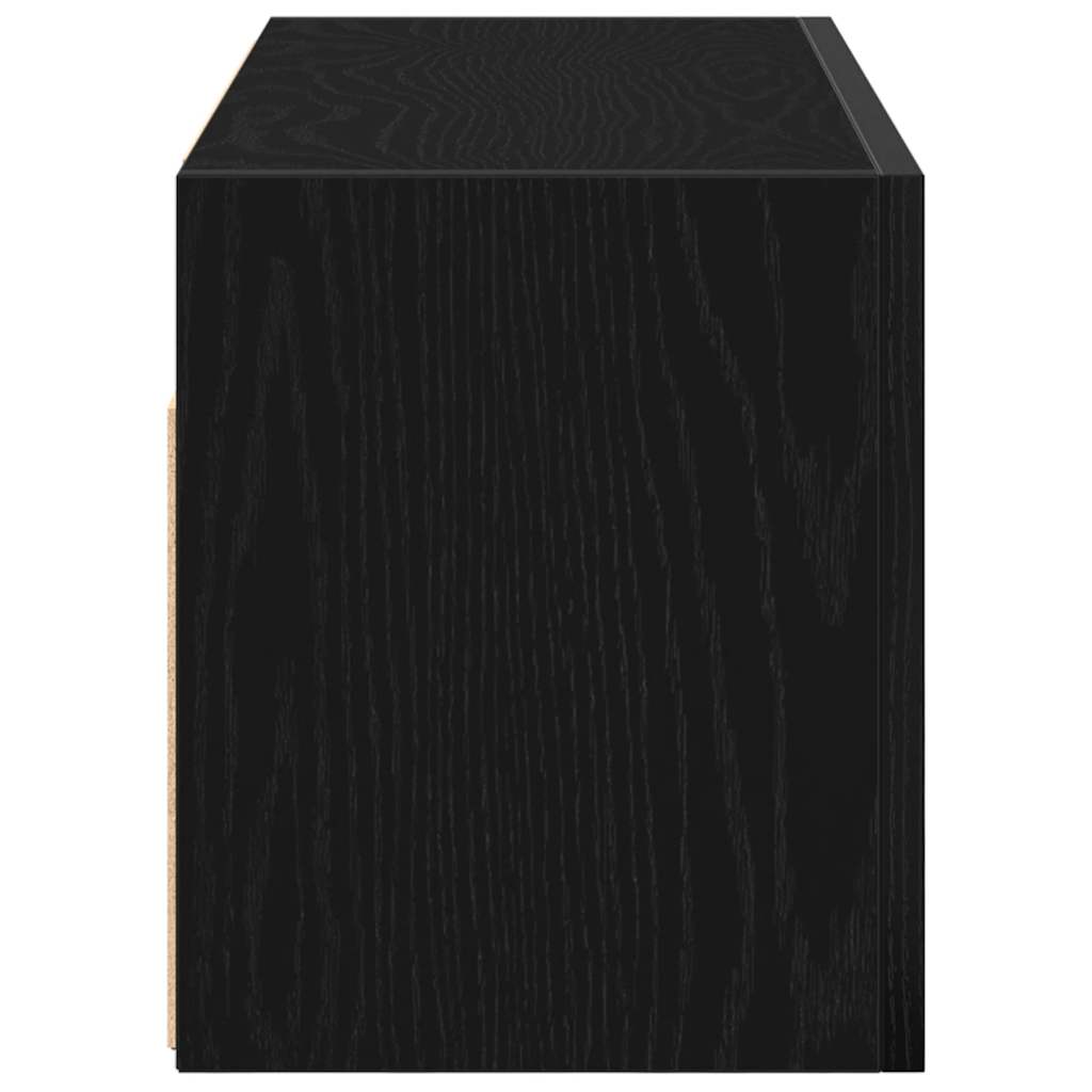 ντουλάπι τοίχου μπάνιου μαύρο 60x25x30 cm κατασκευασμένο ξύλο