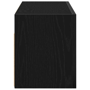 ντουλάπι τοίχου μπάνιου μαύρο 60x25x30 cm κατασκευασμένο ξύλο