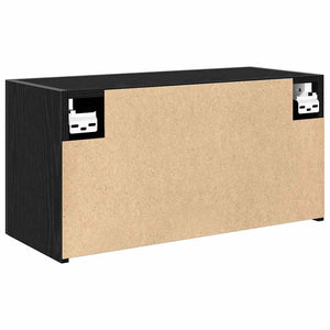 ντουλάπι τοίχου μπάνιου μαύρο 60x25x30 cm κατασκευασμένο ξύλο