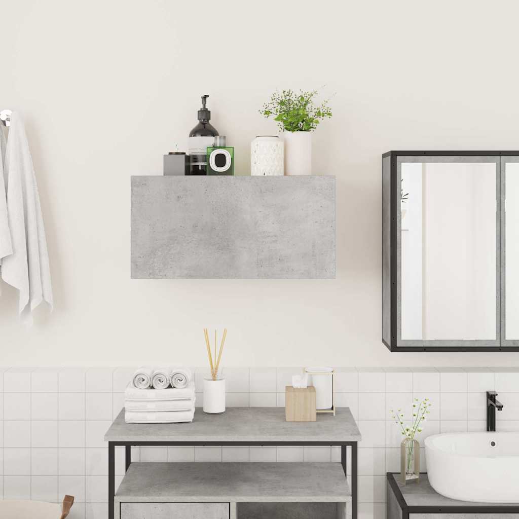 Ντουλάπι τοίχου μπάνιου Γκρι μπετόν 60x25x30 cm - Pakobazaar