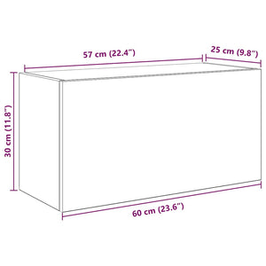Ντουλάπι τοίχου μπάνιου Γκρι μπετόν 60x25x30 cm - Pakobazaar
