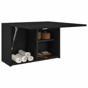 ντουλάπι τοίχου μπάνιου μαύρο 60x25x40 cm κατασκευασμένο ξύλο
