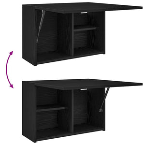 ντουλάπι τοίχου μπάνιου μαύρο 60x25x40 cm κατασκευασμένο ξύλο