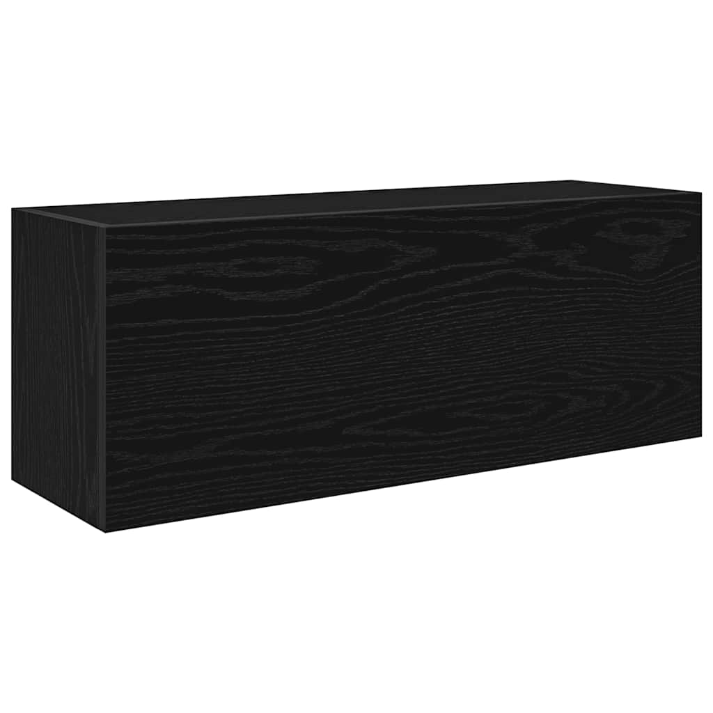 ντουλάπι τοίχου μπάνιου μαύρο 80x25x30 cm κατασκευασμένο ξύλο