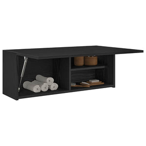ντουλάπι τοίχου μπάνιου μαύρο 80x25x30 cm κατασκευασμένο ξύλο