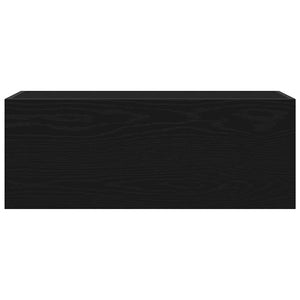 ντουλάπι τοίχου μπάνιου μαύρο 80x25x30 cm κατασκευασμένο ξύλο