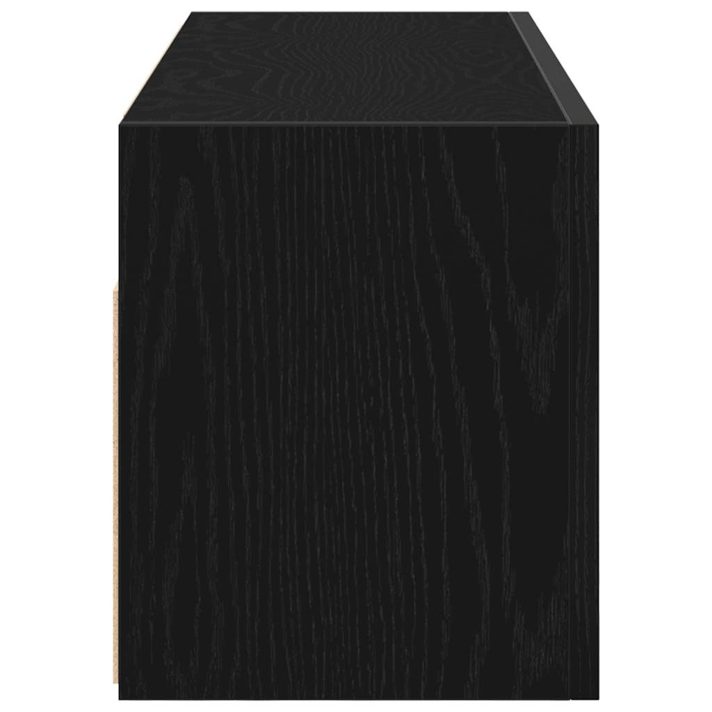 ντουλάπι τοίχου μπάνιου μαύρο 80x25x30 cm κατασκευασμένο ξύλο