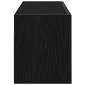 ντουλάπι τοίχου μπάνιου μαύρο 80x25x30 cm κατασκευασμένο ξύλο