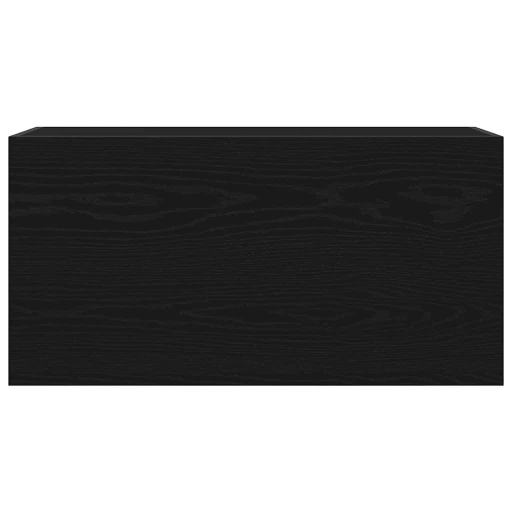 ντουλάπι τοίχου μπάνιου μαύρο 80x25x40 cm κατασκευασμένο ξύλο