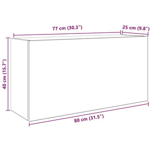 Ντουλάπι τοίχου μπάνιου Sonoma Oak 80x25x40 cm - Pakobazaar