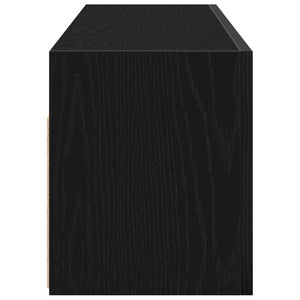 ντουλάπι τοίχου μπάνιου μαύρο 100x25x30 cm κατασκευασμένο ξύλο - Pakobazaar