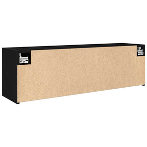 ντουλάπι τοίχου μπάνιου μαύρο 100x25x30 cm κατασκευασμένο ξύλο - Pakobazaar