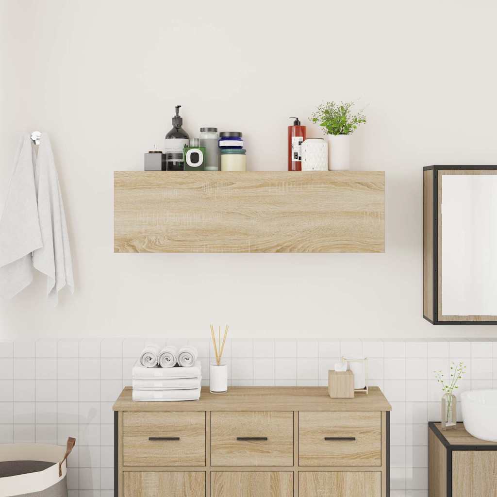 Ντουλάπι τοίχου μπάνιου Sonoma Oak 100x25x30 cm