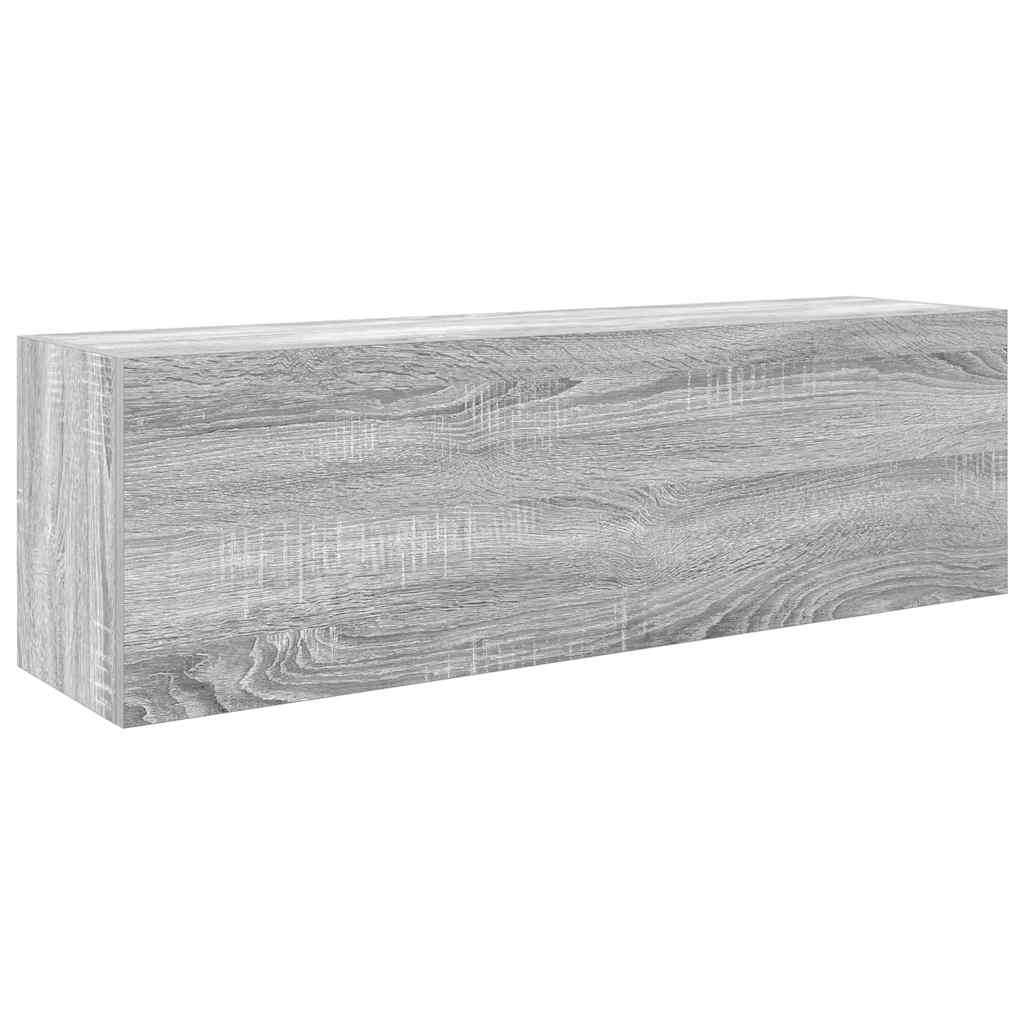 Ντουλάπι τοίχου μπάνιου Γκρι Sonoma 100x25x30 cm