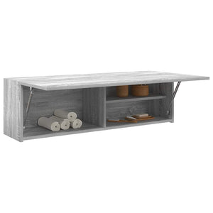 Ντουλάπι τοίχου μπάνιου Γκρι Sonoma 100x25x30 cm