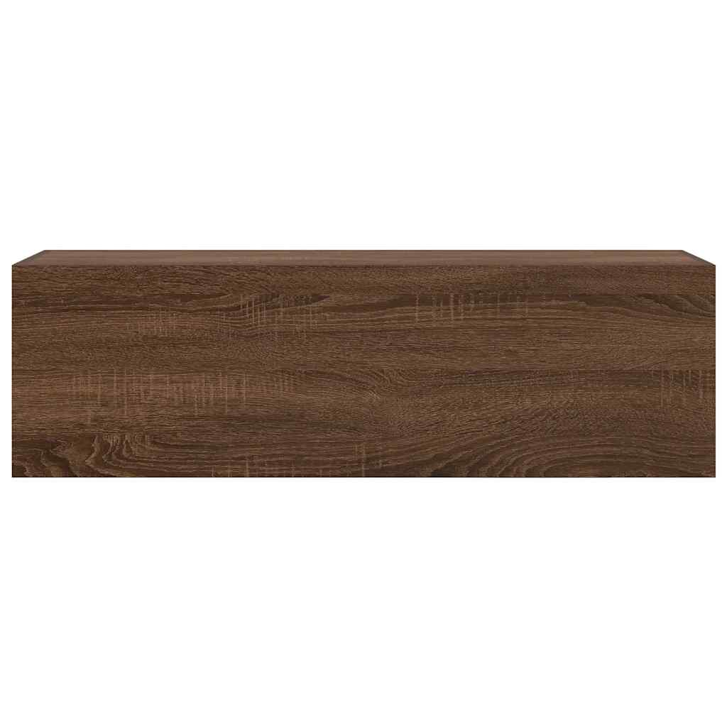 ντουλάπι τοίχου μπάνιου καφέ δρυς 100x25x30 cm