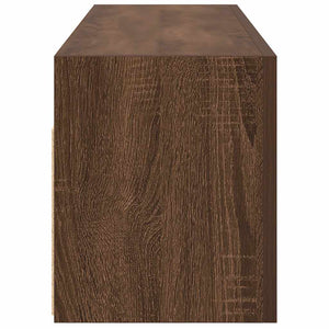 ντουλάπι τοίχου μπάνιου καφέ δρυς 100x25x30 cm