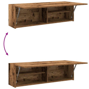 Ντουλάπι τοίχου μπάνιου Παλιό ξύλο 100x25x30 cm - Pakobazaar