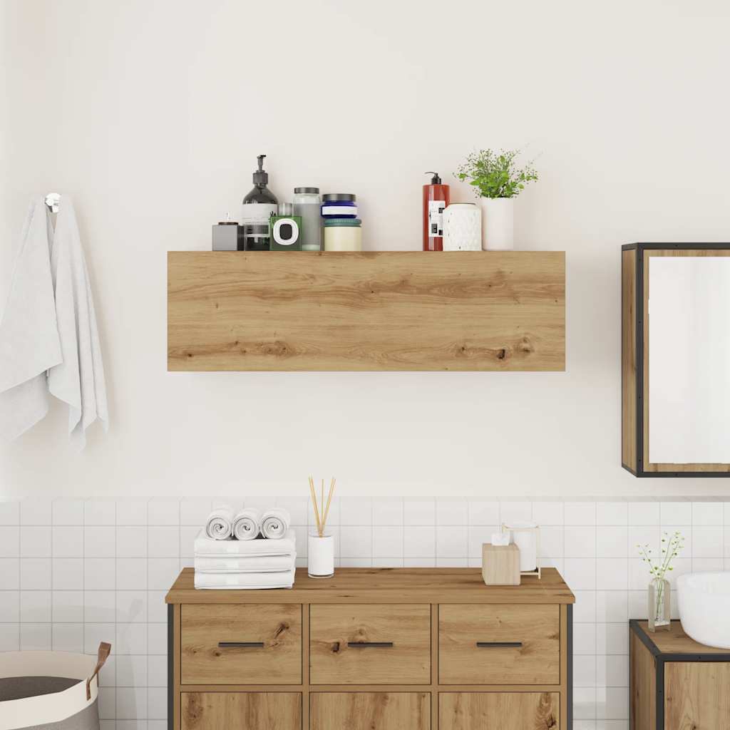Ντουλάπι τοίχου μπάνιου Artisan Oak 100x25x30 cm - Pakobazaar