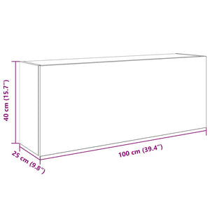 ντουλάπι τοίχου μπάνιου λευκό 100x25x40 cm κατασκευασμένο ξύλο