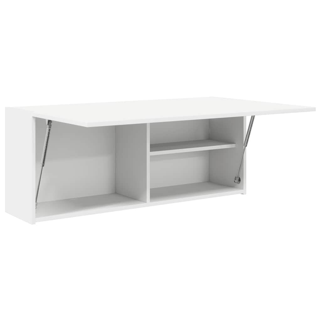ντουλάπι τοίχου μπάνιου λευκό 100x25x40 cm κατασκευασμένο ξύλο