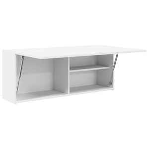 ντουλάπι τοίχου μπάνιου λευκό 100x25x40 cm κατασκευασμένο ξύλο