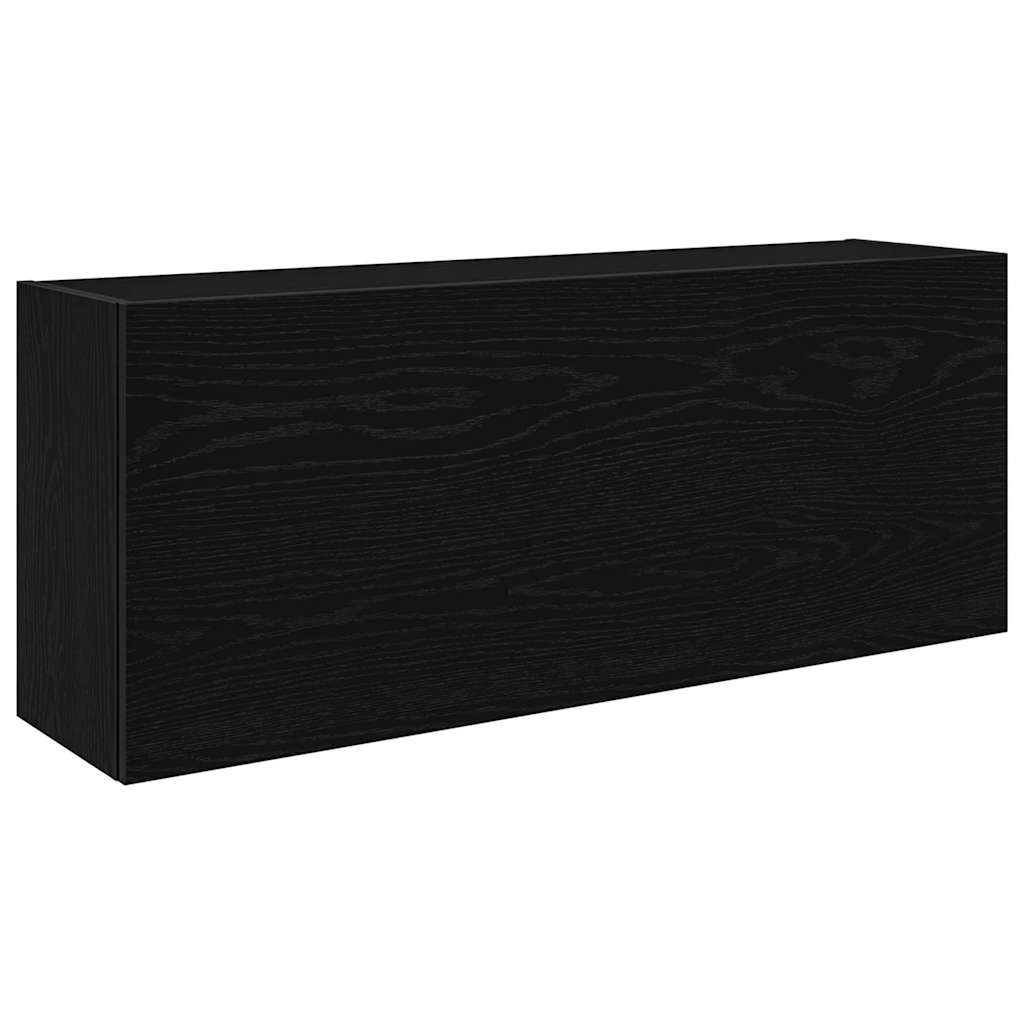 ντουλάπι τοίχου μπάνιου μαύρο 100x25x40 cm κατασκευασμένο ξύλο - Pakobazaar