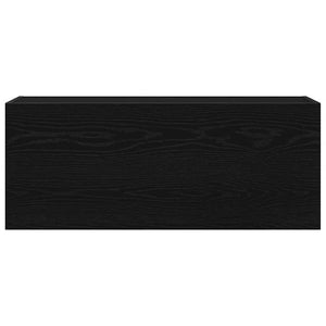 ντουλάπι τοίχου μπάνιου μαύρο 100x25x40 cm κατασκευασμένο ξύλο - Pakobazaar