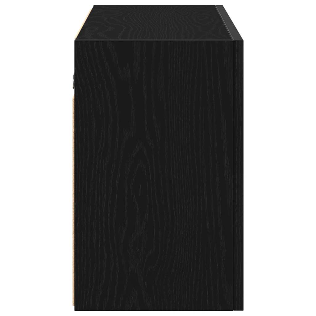 ντουλάπι τοίχου μπάνιου μαύρο 100x25x40 cm κατασκευασμένο ξύλο - Pakobazaar