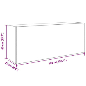 Ντουλάπι τοίχου μπάνιου Sonoma Oak 100x25x40 cm - Pakobazaar