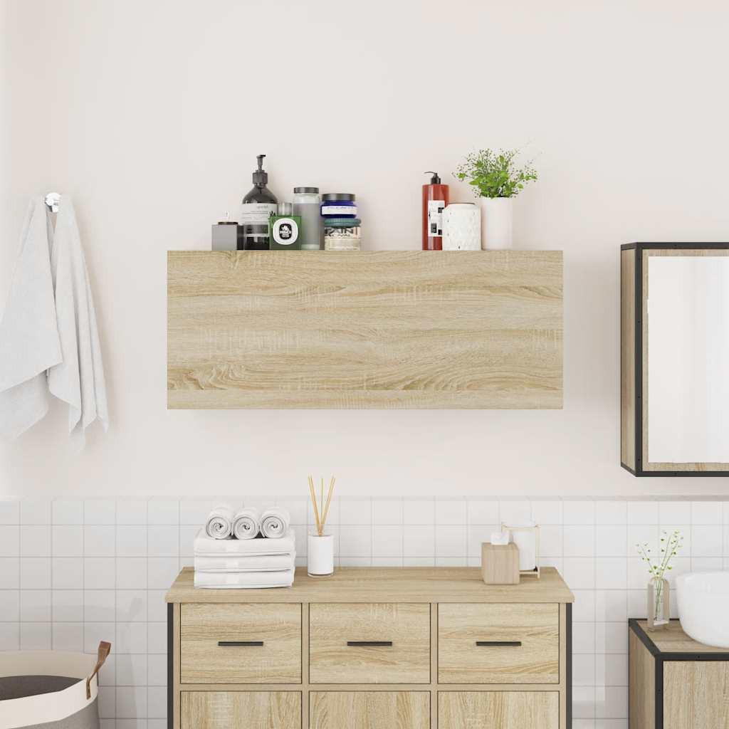 Ντουλάπι τοίχου μπάνιου Sonoma Oak 100x25x40 cm - Pakobazaar
