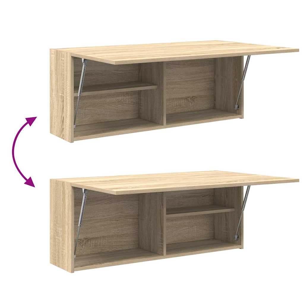 Ντουλάπι τοίχου μπάνιου Sonoma Oak 100x25x40 cm - Pakobazaar