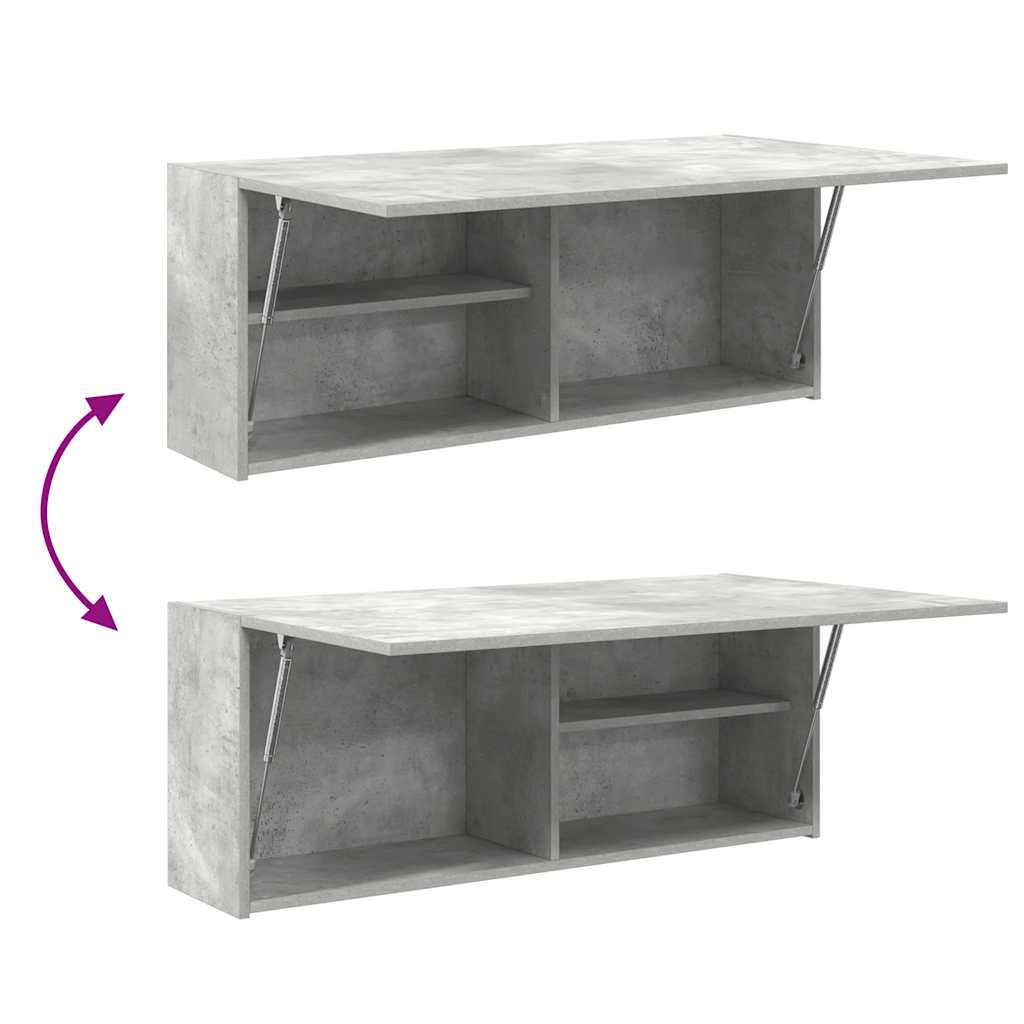 Ντουλάπι τοίχου μπάνιου Μπετόν Γκρι 100x25x40 cm - Pakobazaar