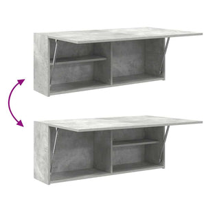 Ντουλάπι τοίχου μπάνιου Μπετόν Γκρι 100x25x40 cm - Pakobazaar
