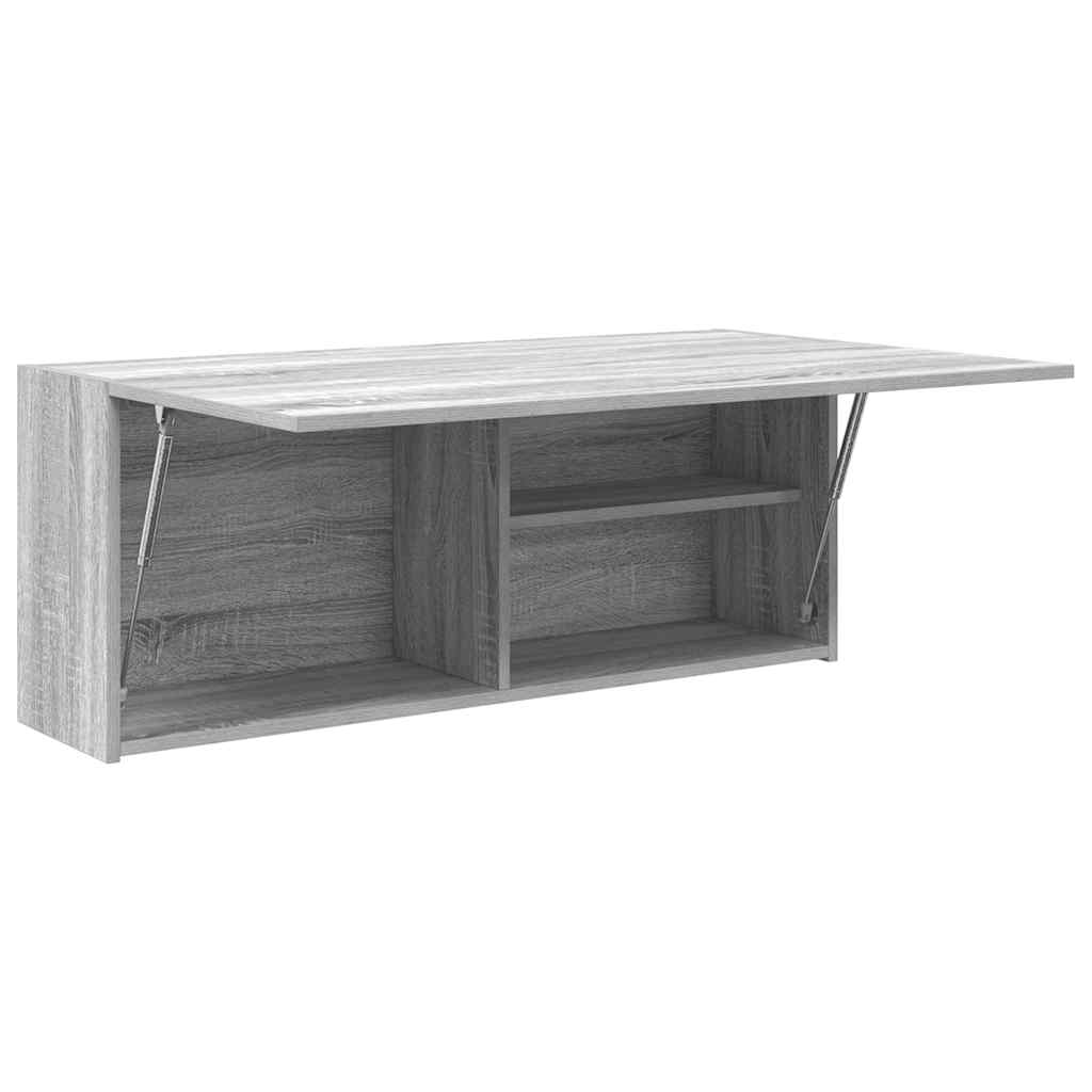 Ντουλάπι τοίχου μπάνιου Γκρι Sonoma 100x25x40 cm - Pakobazaar