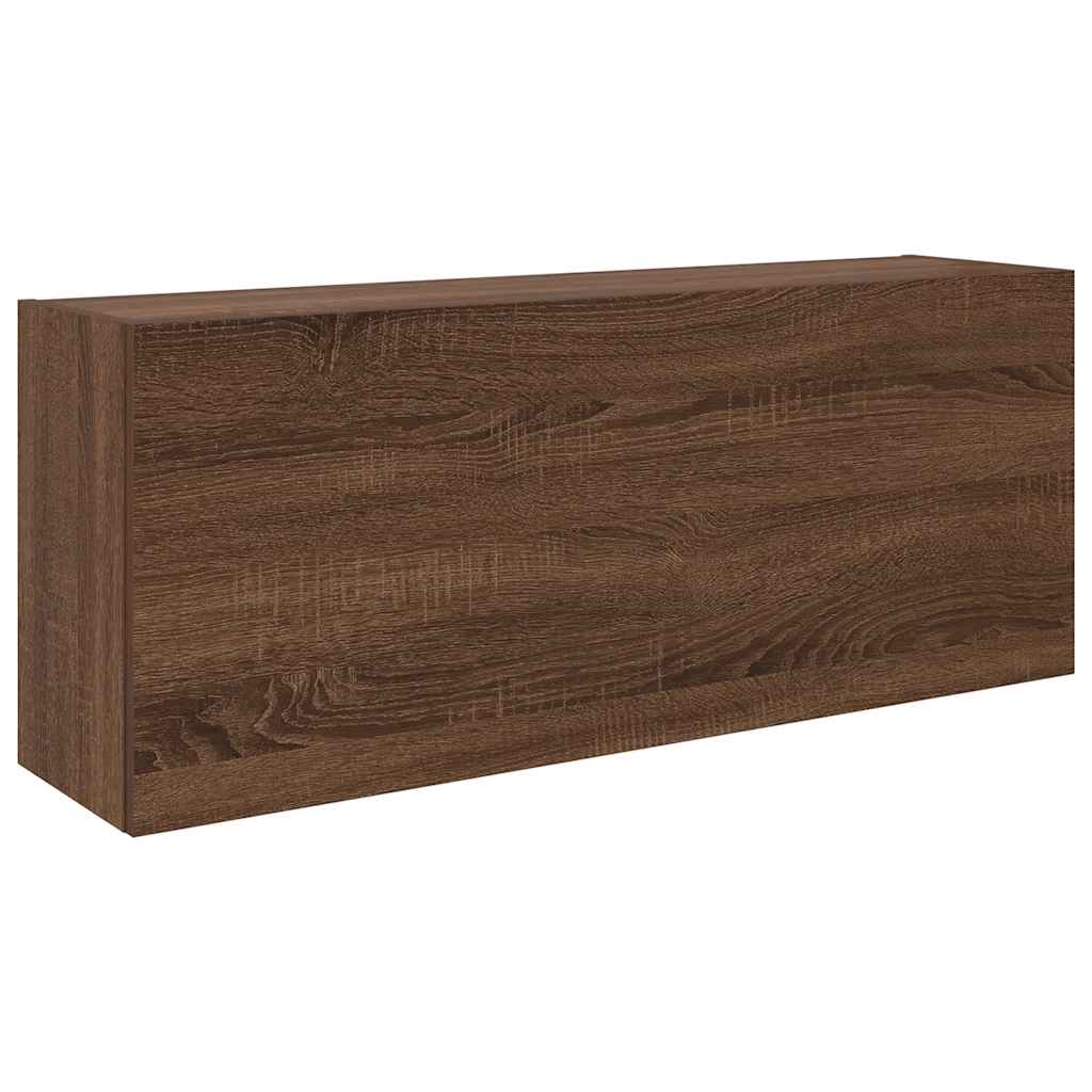 ντουλάπι τοίχου μπάνιου καφέ δρυς 100x25x40 cm
