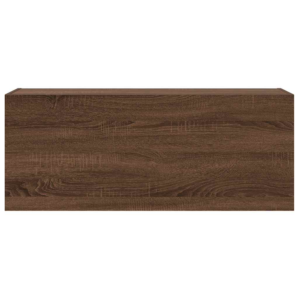 ντουλάπι τοίχου μπάνιου καφέ δρυς 100x25x40 cm