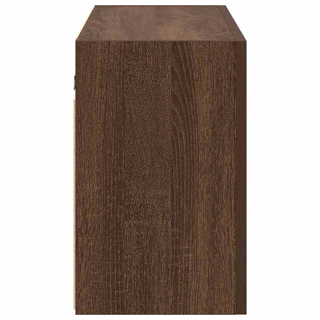 ντουλάπι τοίχου μπάνιου καφέ δρυς 100x25x40 cm