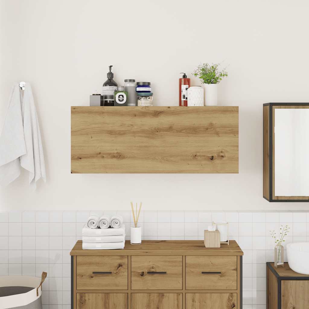 Ντουλάπι τοίχου μπάνιου Artisan Oak 100x25x40 cm - Pakobazaar