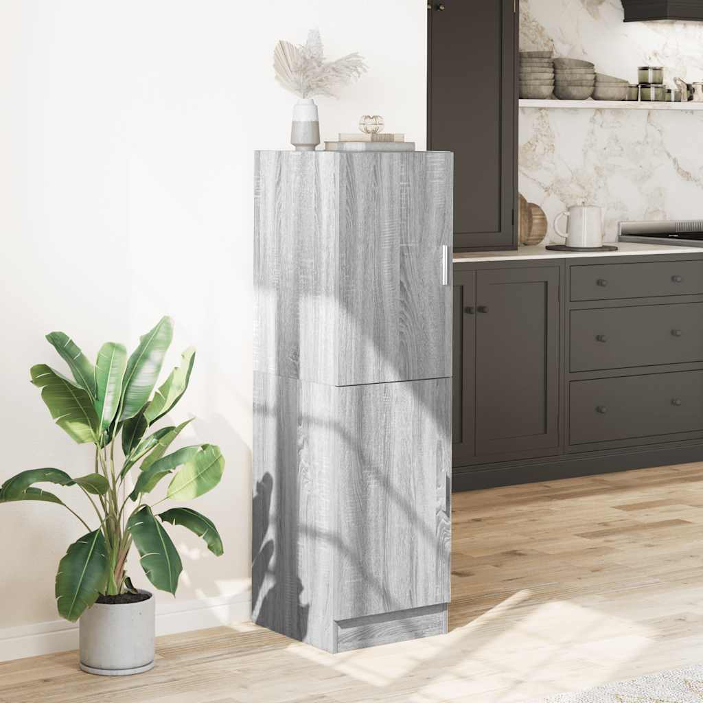 Ντουλάπι Κουζίνας Γκρι sonoma 38x41,5x131,5 εκ. Επεξεργ. Ξύλο