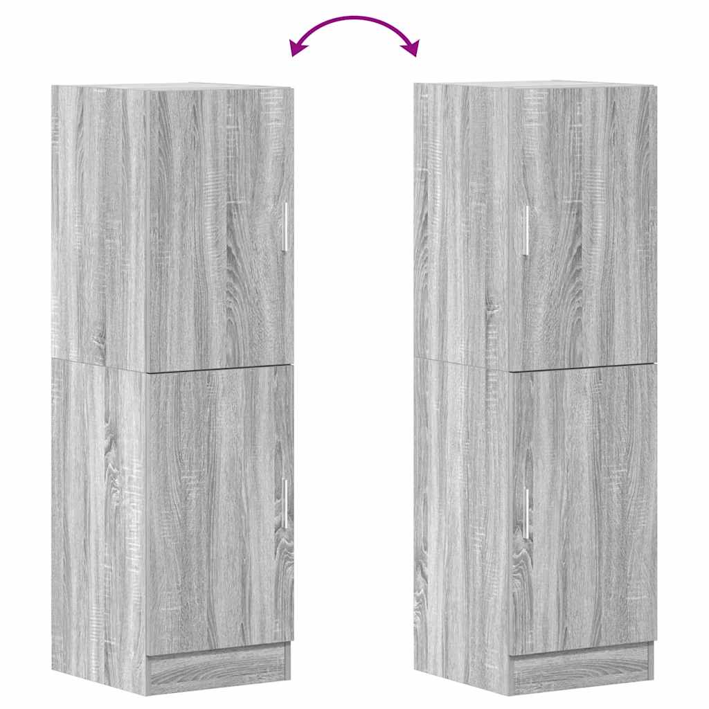 Ντουλάπι Κουζίνας Γκρι sonoma 38x41,5x131,5 εκ. Επεξεργ. Ξύλο
