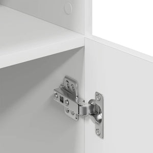 Στήλη Κουζίνας Λευκή 57x41,5x131,5 εκ. από Επεξεργασμένο Ξύλο - Pakobazaar
