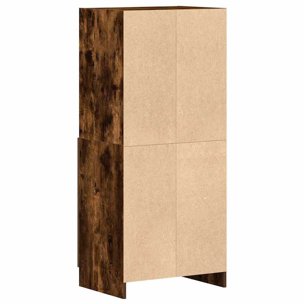 Ντουλάπι Κουζίνας Καπνιστή Δρυς 57x41,5x131,5 εκ. Επεξεργ. Ξύλο