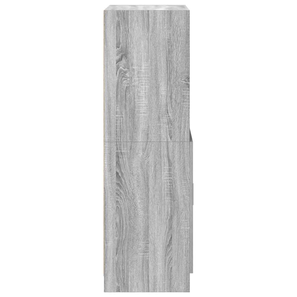 Ντουλάπι Κουζίνας Γκρι sonoma 57x41,5x131,5 εκ. Επεξεργ. Ξύλο