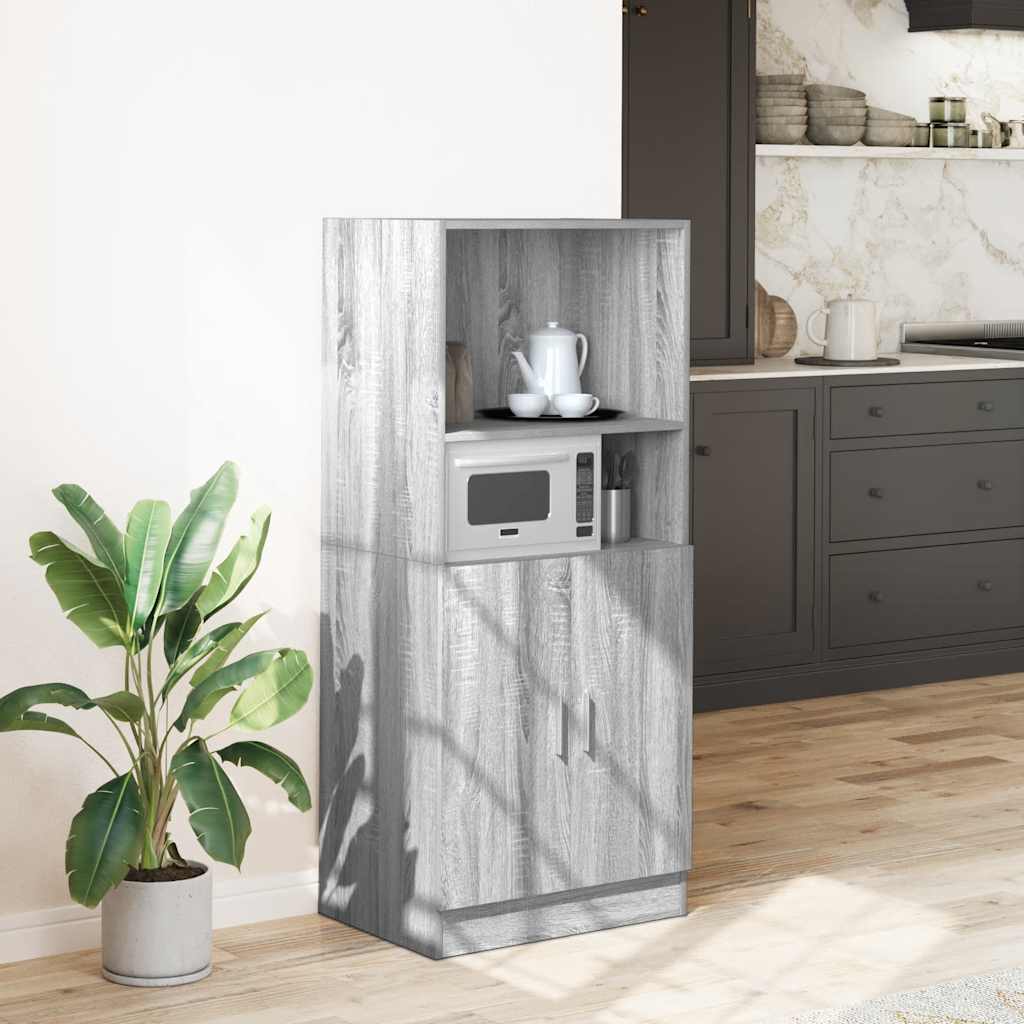 Ντουλάπι Κουζίνας Γκρι sonoma 57x41,5x131,5 εκ. Επεξεργ. Ξύλο