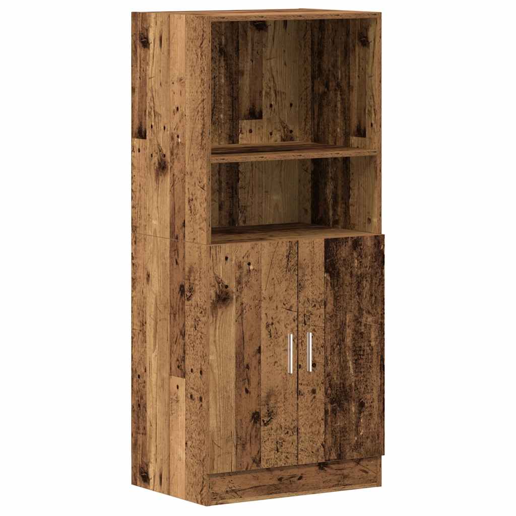 Ντουλάπι Κουζίνας Όψη Παλαιού Ξύλου 57x41,5x131,5εκ. Επεξ. Ξύλο