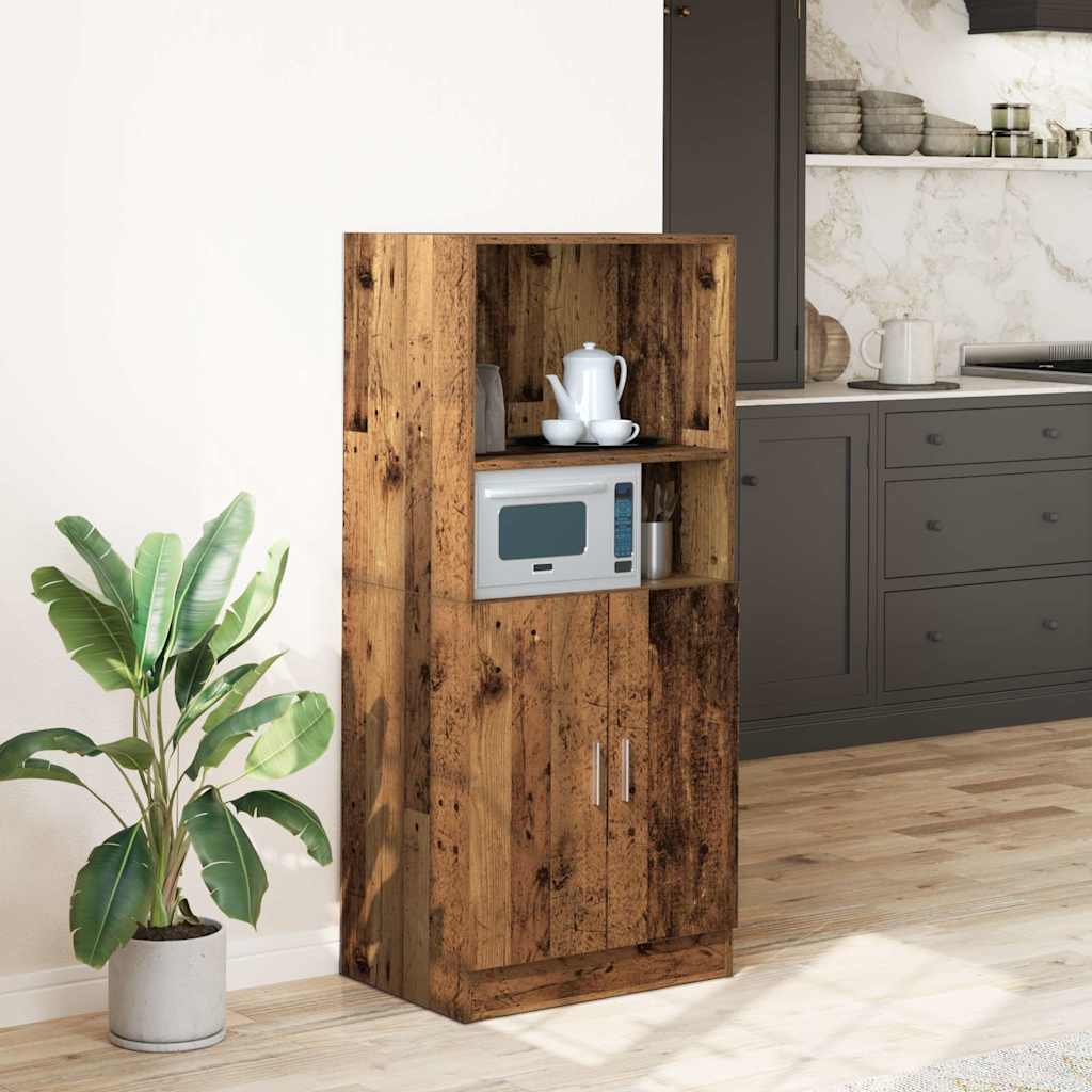 Ντουλάπι Κουζίνας Όψη Παλαιού Ξύλου 57x41,5x131,5εκ. Επεξ. Ξύλο