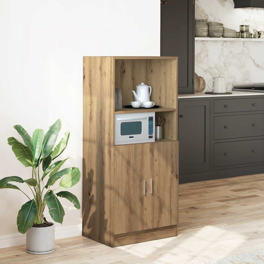Ντουλάπι Κουζίνας Αρτισιανή Δρυς 57x41,5x131,5 εκ. Επεξεργ.Ξύλο