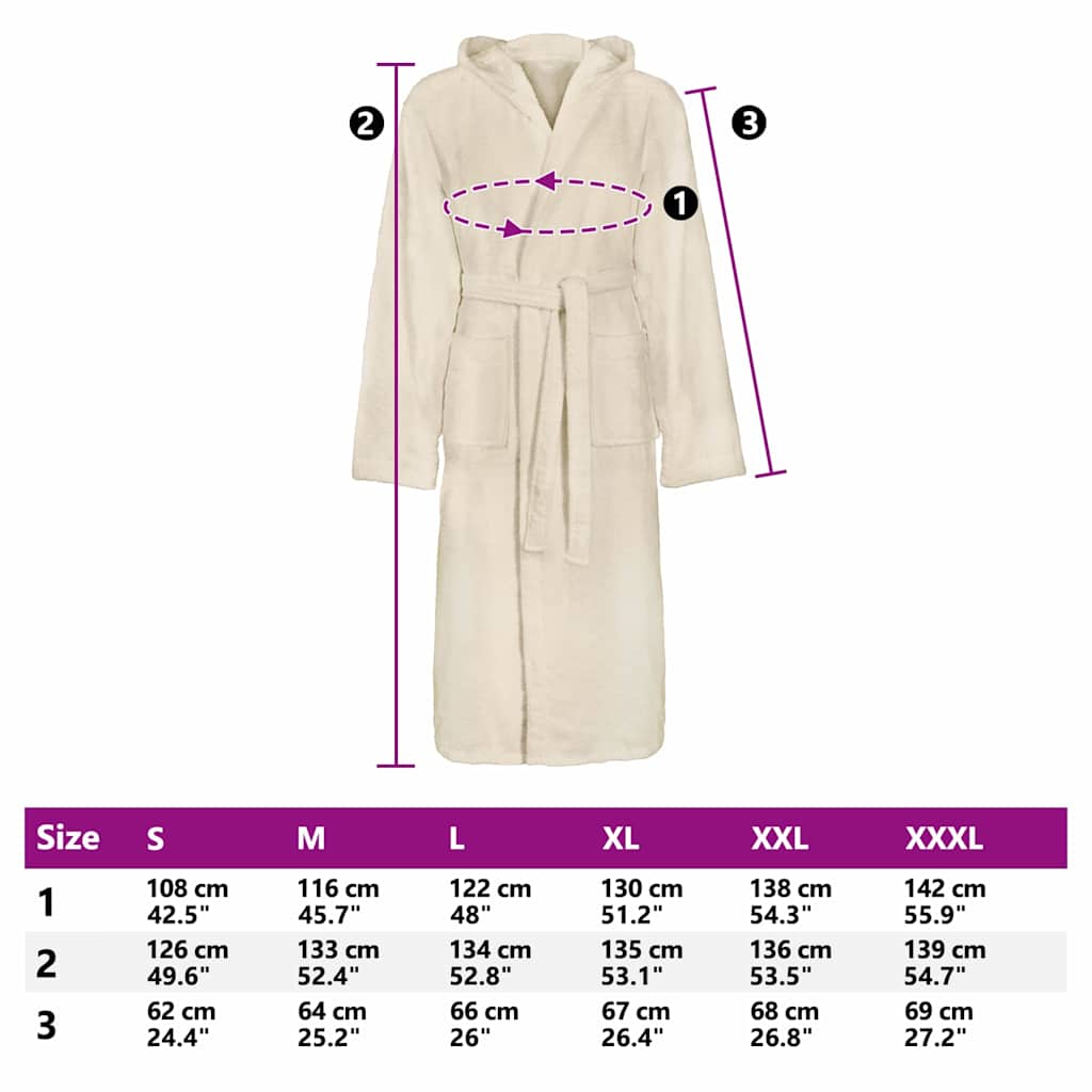 Μπουρνούζι KINN Κρεμ S Βαμβάκι